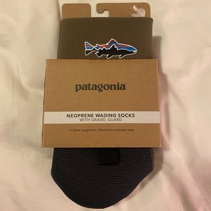 Patagonia Neoprene Wading Socks w Gravel Guard - NWT Size Small - Light Bog